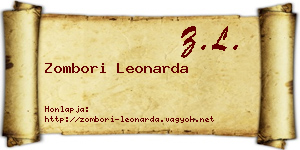 Zombori Leonarda névjegykártya